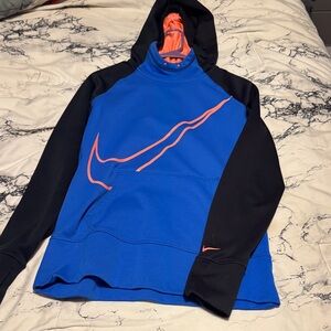 Nike Therma-Fit Black and Blue Jacket with Orange Highlights